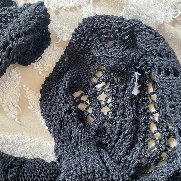 zara black oversized open net sweater - Picture 9 of 9